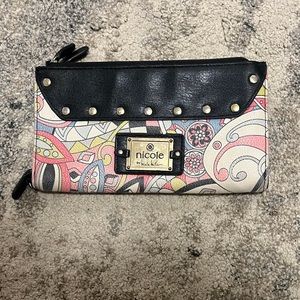 Nicole by Nicole Miller Floral abstract patterned wallet